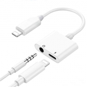 Adattatore bluetooth ADP13 iš Lightning į Lightning + 3,5mm (bianca)