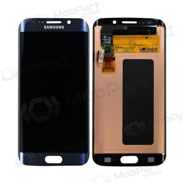 Samsung G925F Galaxy S6 Edge schermo / display (nero) (service pack) (originale)