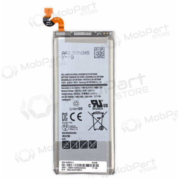 Samsung Galaxy Note 8 batteria, akumuliatorius (BBN950ABE) Samsung Galaxy Note 8 batteria, akumuliatorius (BBN950ABE)