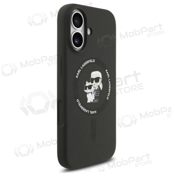 Custodia per Apple iPhone 17 - Karl Lagerfeld Liquid Silicone Karl and Choupette MagSafe (nero)