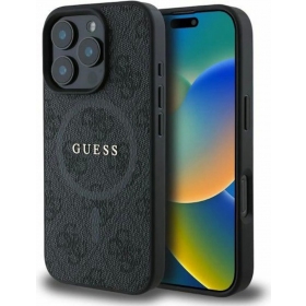 Custodia per Apple iPhone 16 Pro - Guess PU Leather 4G Colored Ring MagSafe