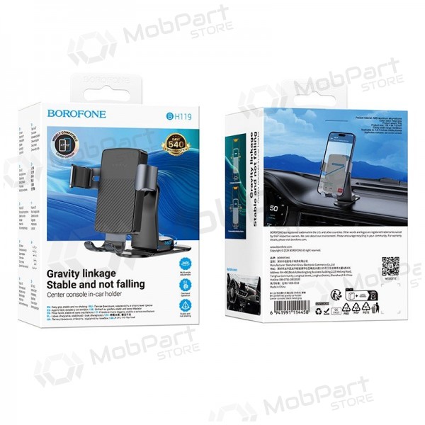 Porta cellulare da auto Borofone BH119 (dashboard) nero