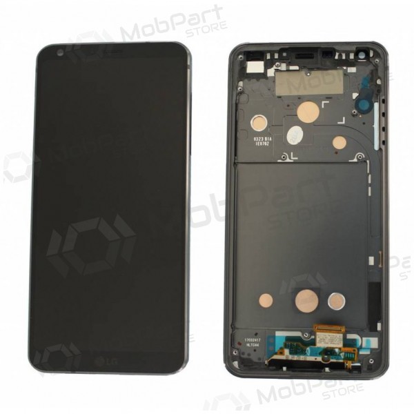 LG H870 G6 schermo / display (nero) (con una cornice) (service pack) (originale)