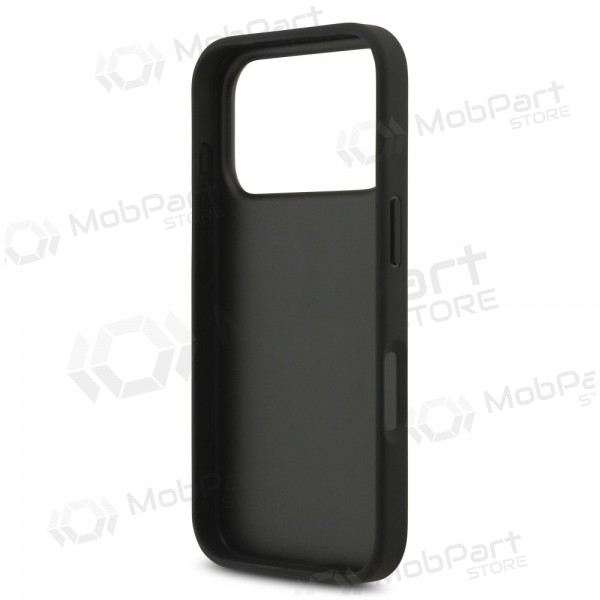 Custodia per Apple iPhone 17 Pro - Guess PU 4G Metal Logo Strap (nera)
