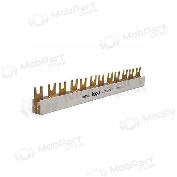 Izoliuota sujungimo šyna Hager KDN180A (1P, 12 mod., 16mm)