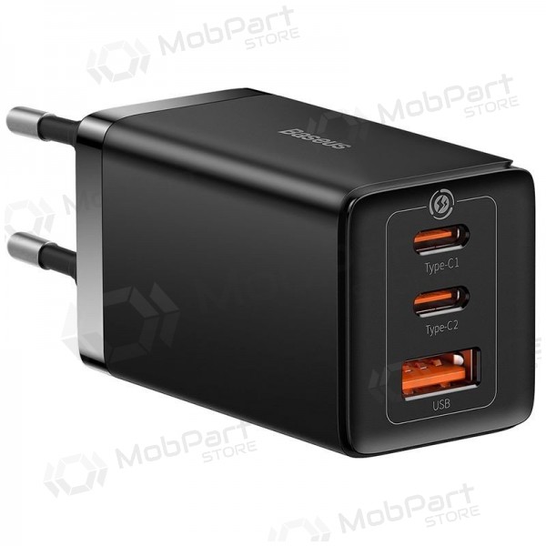 Caricabatterie per telefono Baseus GaN5 Pro 65 W 2xUSB-C + USB-A GaN PD QC nero CCGP120201