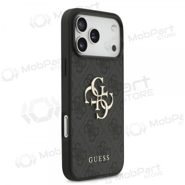 Custodia per Apple iPhone 17 Pro Max - Guess PU 4G Metal Logo (grigio)