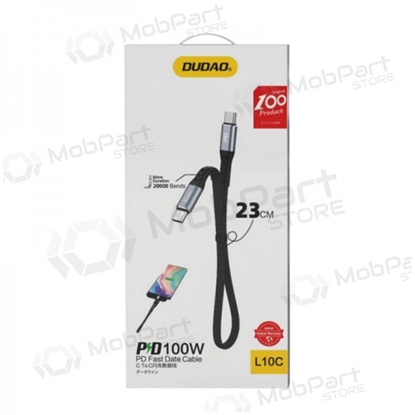 Cavo USB-C Dudao L10C USB-C a USB-C 0.23 m 100 W nero