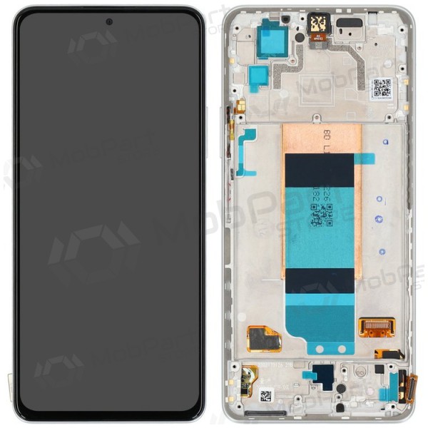 Xiaomi Poco F4 5G schermo / display (d'argento) (con una cornice) (originale)
