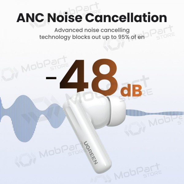 senza filis ausinės Ugreen WS200 HiTune T6 Active Noise-Cancelling Earbuds