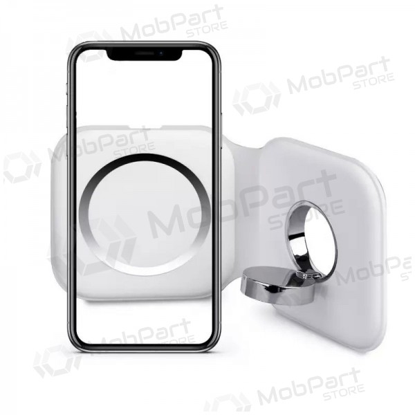 Caricatore senza fili 2in1 Smart Phone, Watch MagSafe 10W (bianca)