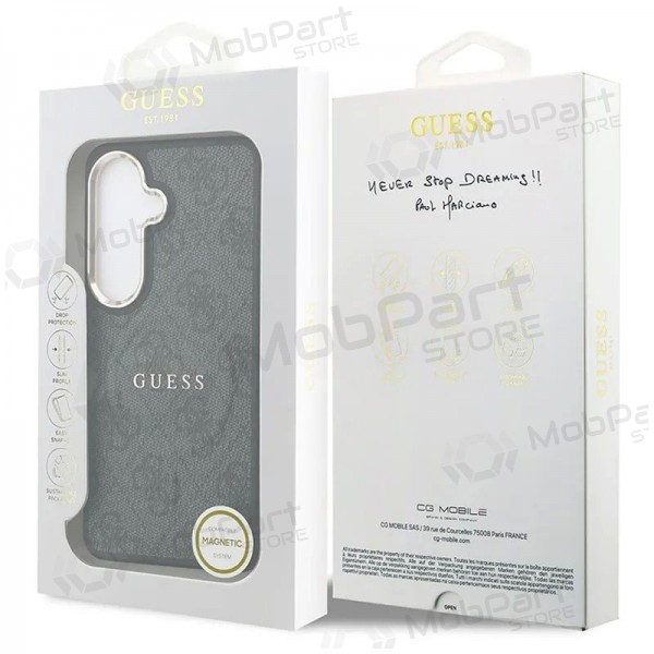 Custodia Samsung Galaxy S26 - Guess PU Leather 4G Gold Frame Magnetic (nera)