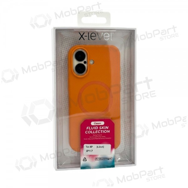 Custodia per Apple iPhone 16 - X-Level Fluid Skin MagSafe (nera)