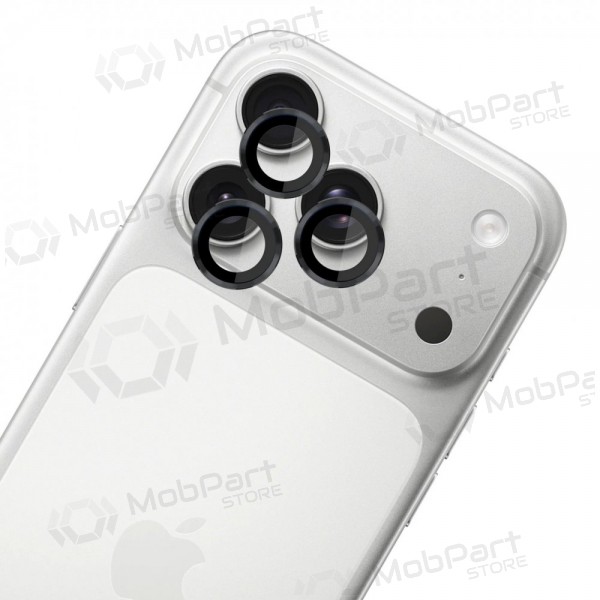 Vetro temperato protettivo per fotocamera Apple iPhone 18 Pro, 18 Pro Max - 3MK Lens Pro (nero)
