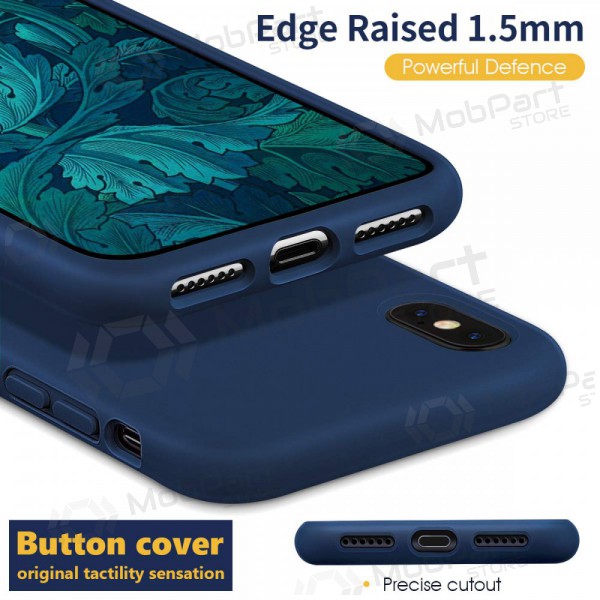 Custodia per Apple iPhone 13 mini - Liquid Silicone - 1.5mm (blu scuro)