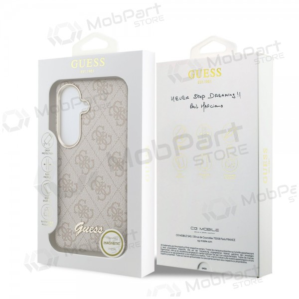 Custodia Samsung Galaxy S26 - Guess PU 4G Script Metal Logo Magnetic (rosa)