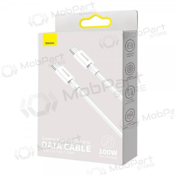 Cavo Baseus Superior Type-C - Type-C 100W 1.0m (bianca) CATYS-B02