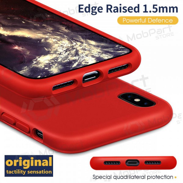 Custodia per Apple iPhone X / XS - Liquid Silicone 2.0mm (rosso)