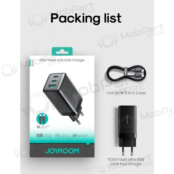 Caricabatterie per telefono Hoco N66 35 W GaN USB-C + USB-A con cavo Lightning 1 m bianco