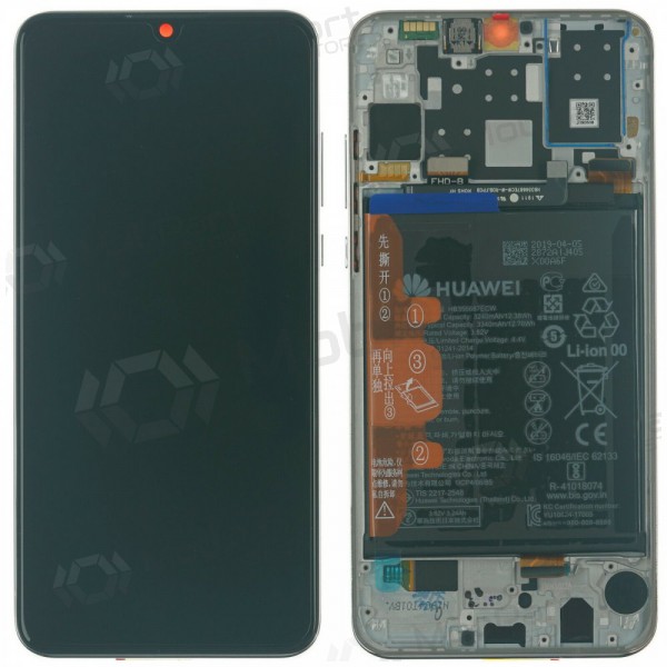 Huawei P30 Lite 48MP schermo / display (bianca) (con una cornice e batteria) (service pack) (originale)