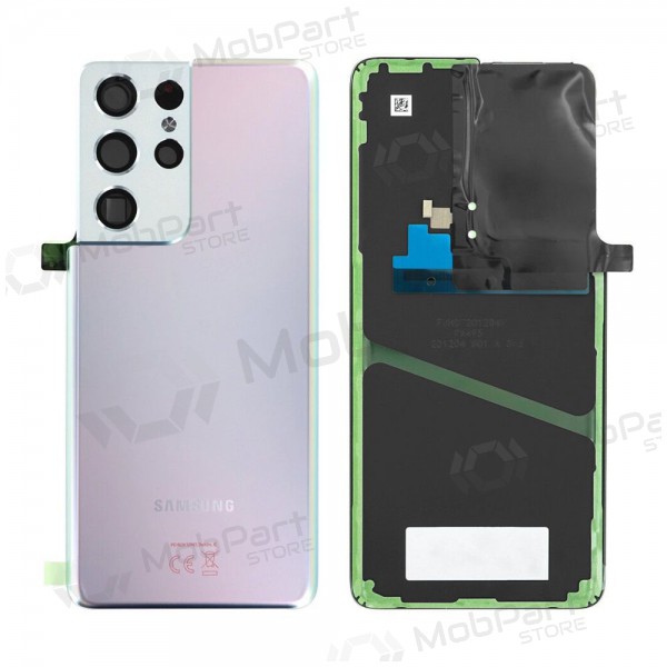 Samsung G998 Galaxy S21 Ultra 5G coperchio batteria posteriore (Phantom Silver) (usato grade A, originale)