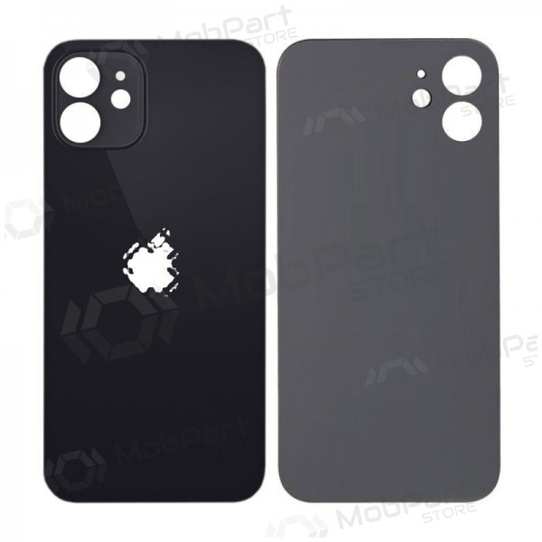 Apple iPhone 12 coperchio batteria posteriore (nero) (bigger hole for camera)