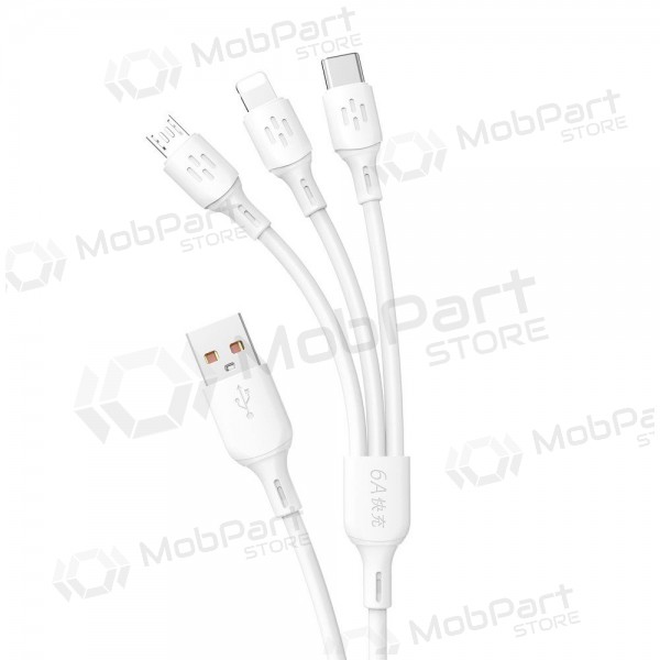 Cavo USB Dudao L8A-3in1 USB-A a USB-C / Micro USB / Lightning 1.2 m 6A