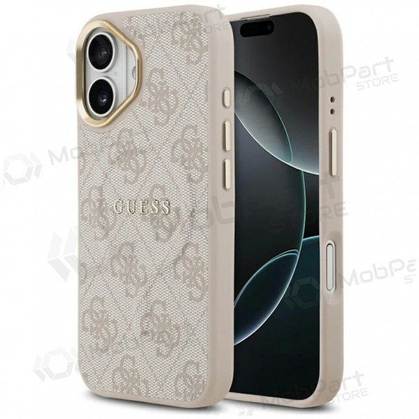 Custodia per Apple iPhone 17 - Guess PU Leather 4G Gold Frame MagSafe (rosa)