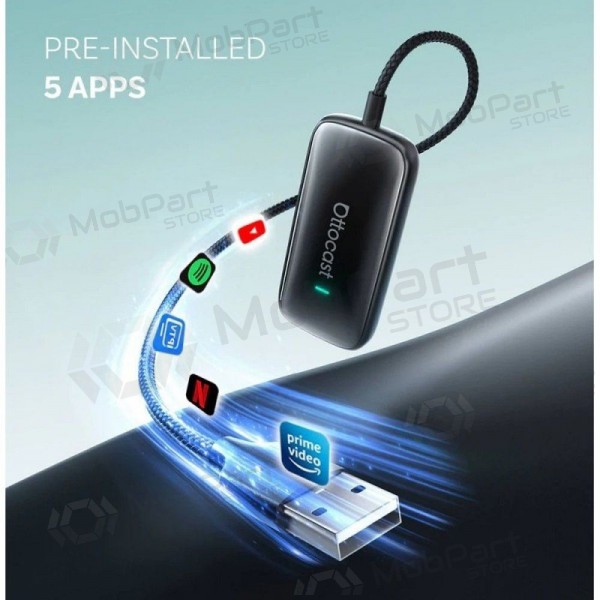 Adattatore wireless CarPlay/Android Auto Ottocast Play2Video Ultra nero