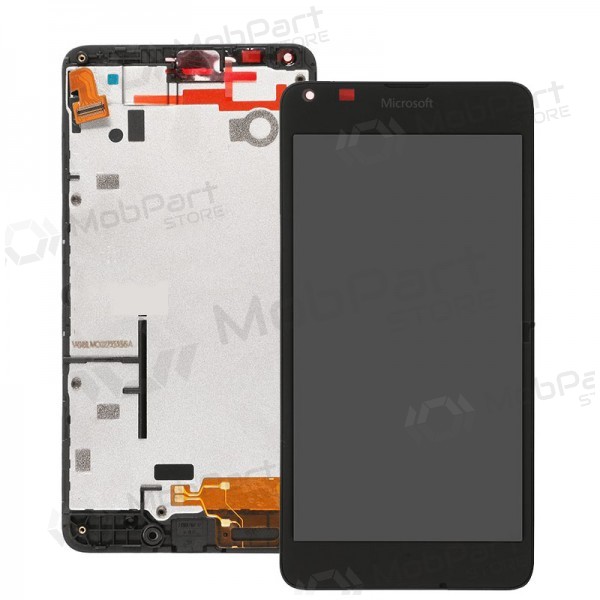 Microsoft (Nokia) Lumia 640 schermo / display (con una cornice) (nero) (usato grade A, originale)
