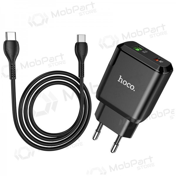 Caricatore Hoco N5 USB Quick Charge 3.0 + PD 20W (3.1A) + Type-C-Type-C (nero)