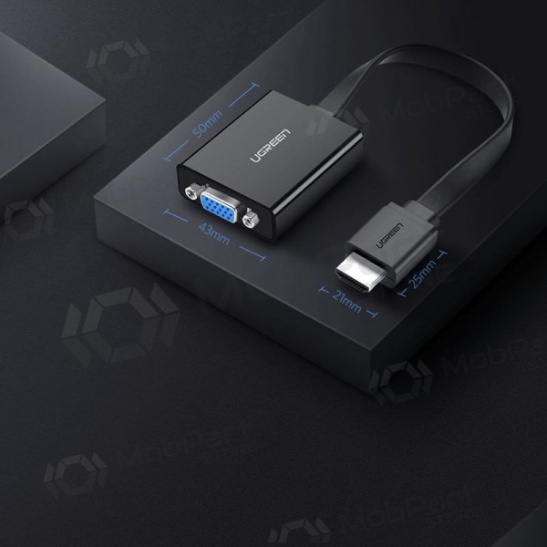 Adattatore Ugreen MM103 HDMI a VGA nero