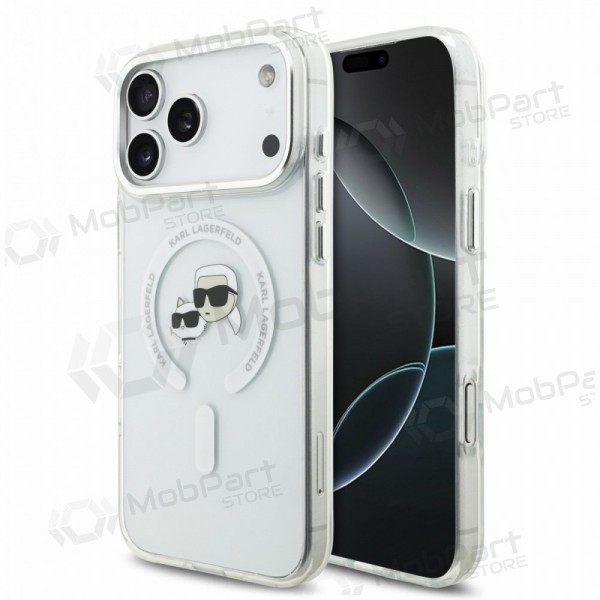 Custodia per Apple iPhone 18 Pro Max - Karl Lagerfeld IML K&CH Heads Metal Frame MagSafe (trasparente)