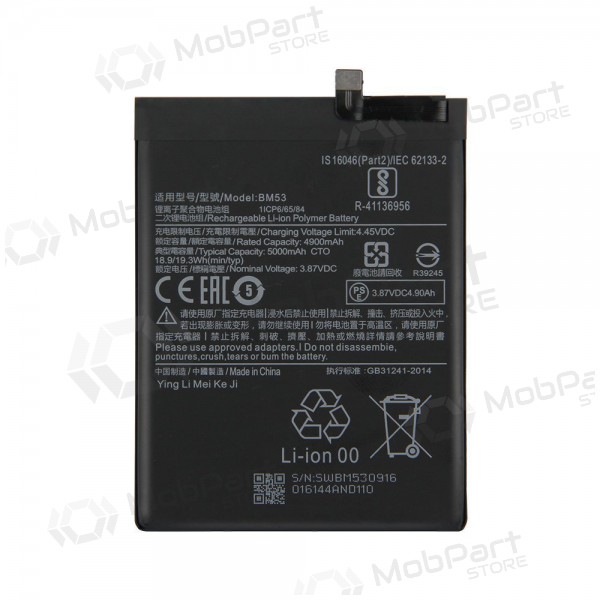 Xiaomi Mi 10T, Mi 10T Pro batteria, akumuliatorius (BM53)
