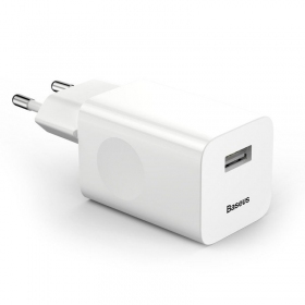 Caricabatterie per telefono Baseus CCALL-BX02 24 W USB-A bianco