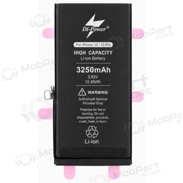Batteria per Apple iPhone 12 / 12 Pro, Di-Power 3250 mAh (capacità aumentata)