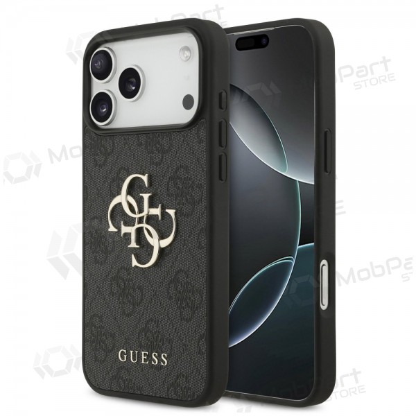 Custodia per Apple iPhone 17 Pro Max - Guess PU 4G Metal Logo (grigio)