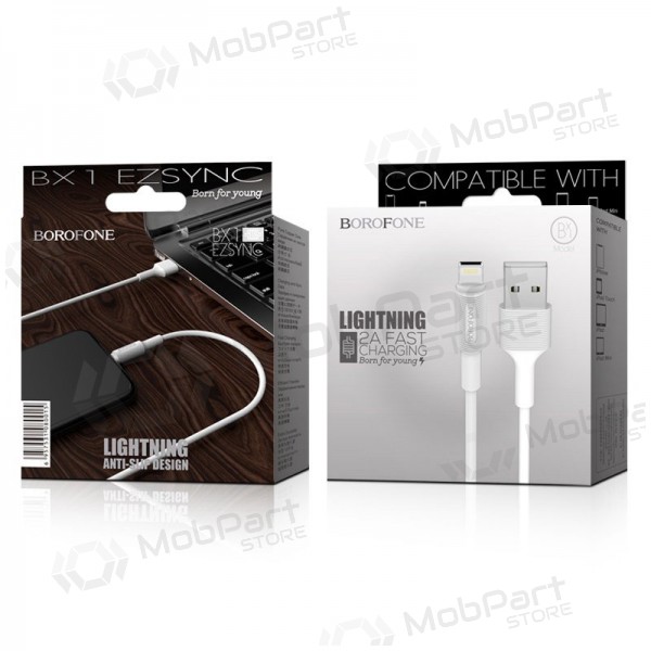 USB cavo Borofone BX1 Lightning 1.0m (bianca)