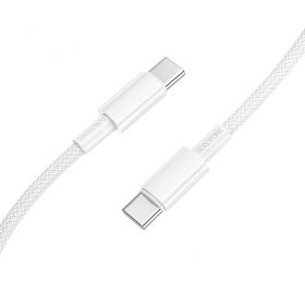 Cavo USB-C Borofone BX117 da USB-C a USB-C 1 m 60 W bianco.