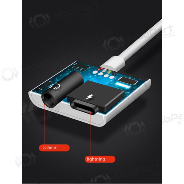 Adattatore bluetooth ADP13 iš Lightning į Lightning + 3,5mm (bianca)