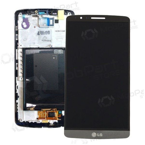 LG D855 Optimus G3 schermo / display (nero) (con una cornice) (usato grade B, originale)
