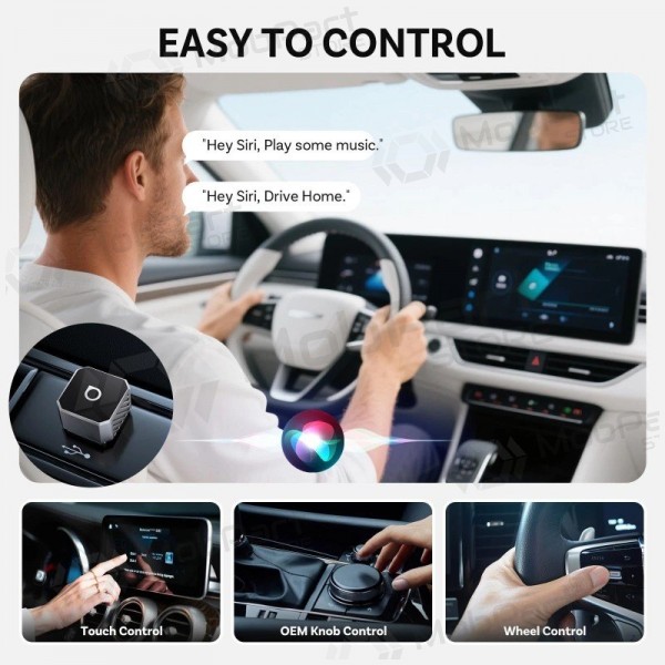 Adattatore wireless CarPlay / Android Auto Ottocast Mini Cube CP88-T3 nero