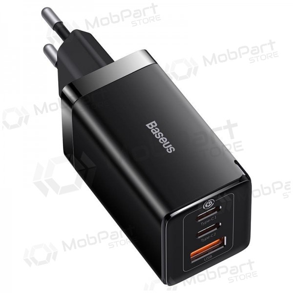 Caricabatterie per telefono Baseus GaN5 Pro 65 W 2xUSB-C + USB-A GaN PD QC nero CCGP120201