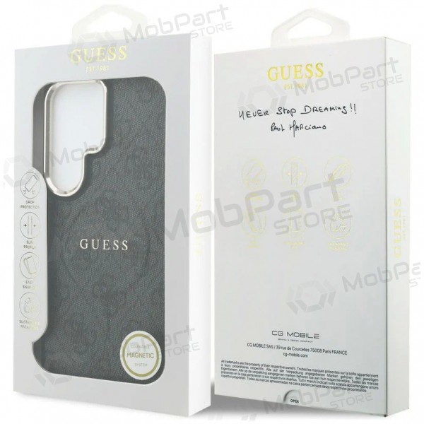 Custodia per Samsung Galaxy S26 Ultra -Guess PU Leather 4G Gold Frame Magnetic- (nera)