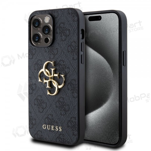 Custodia per Apple iPhone 14 Pro Max - Guess PU 4G Metal Logo (grigio)