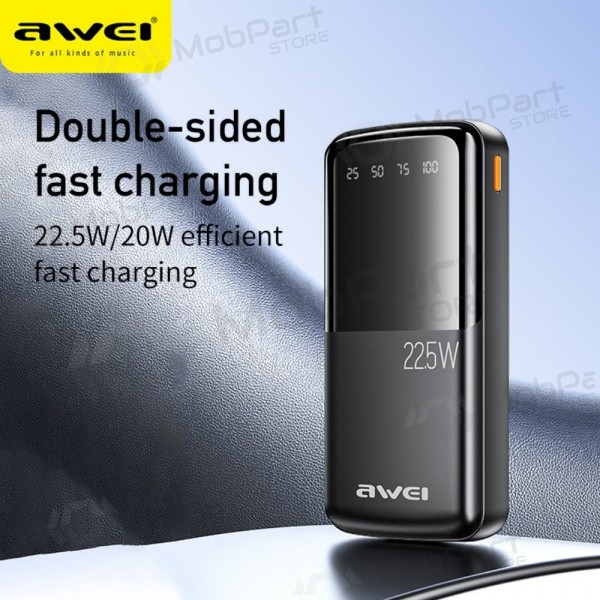 Batteria esterna Power Bank Awei P13K PD20W/QC22.5W 20000mAh nero