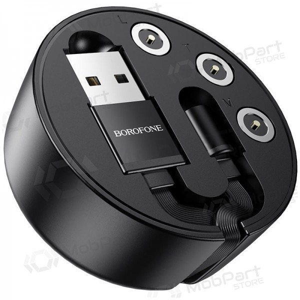 USB cavo Borofone BU26 3in1 microUSB-Lightning-Type-C magnetinic 1.0m (nero)
