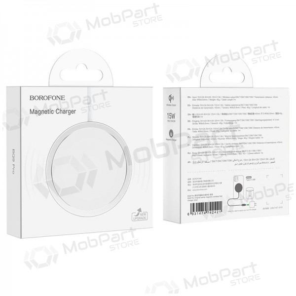 Caricatore senza fili Borofone BQ9 Pro Original Magnetic (10W) (d'argento)