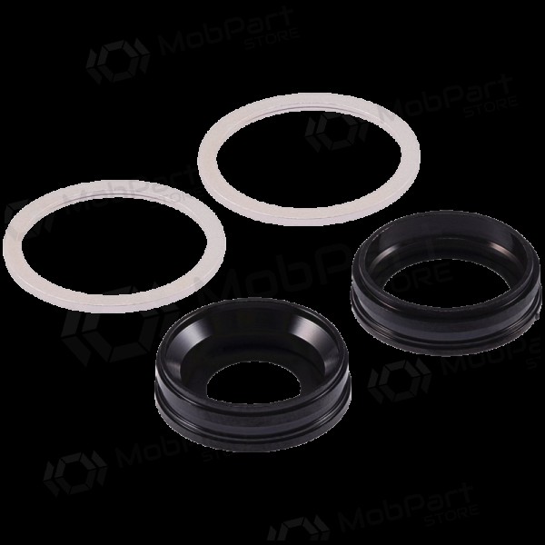 Apple iPhone 11 vetro della fotocamera (2pz) (d'argento) (con una cornice)