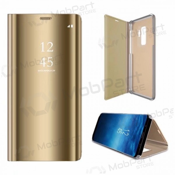Custodia per Apple iPhone XS Max - Clear View Stand Cover (oro)